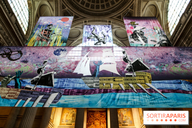 Raphaël Barontini, les photos de son installation monumentale au Panthéon
