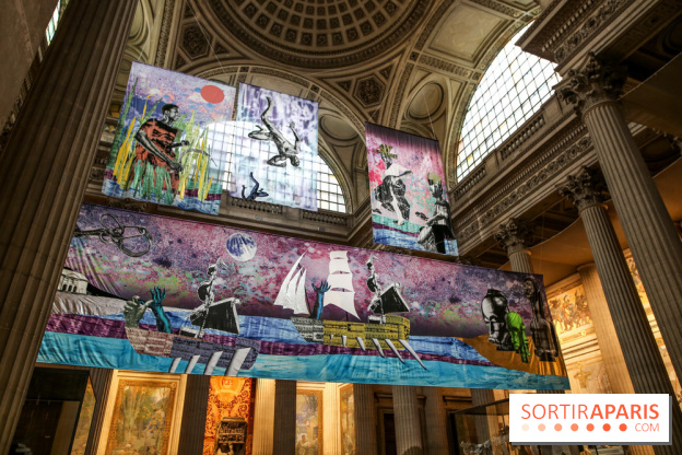 Raphaël Barontini, les photos de son installation monumentale au Panthéon