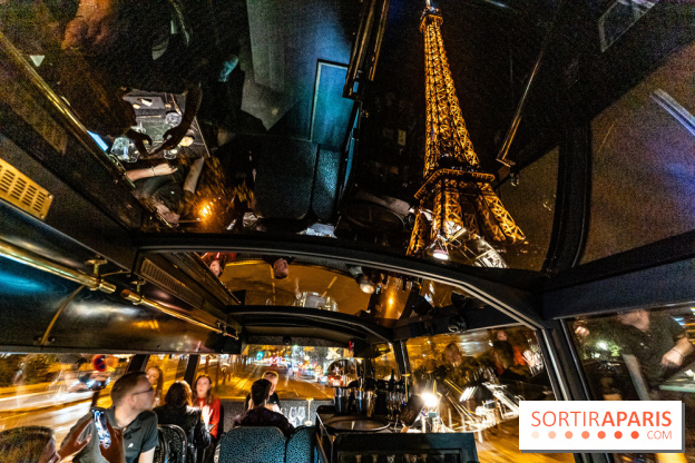 Bus Saint Germain 1920 - dîner dans un bus en traversant Paris