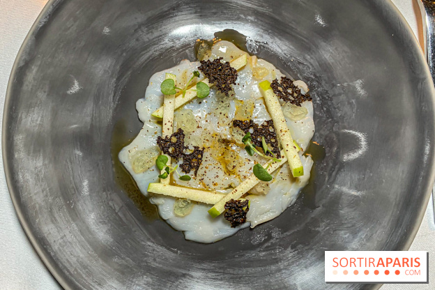 Résidence Culinaire 2023 La Big Bertha la Nouvelle Seine carpaccio de saint jacques