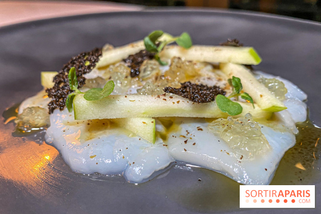 Résidence Culinaire 2023 La Big Bertha la Nouvelle Seine carpaccio de saint jacques