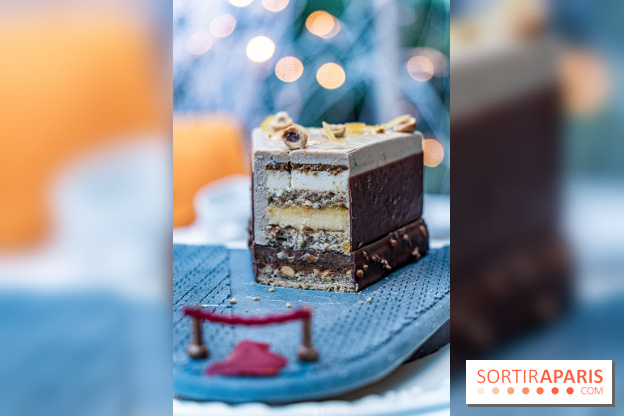 La bûche de Noël de l’Hôtel Barrière Le Fouquet’s Paris 2023