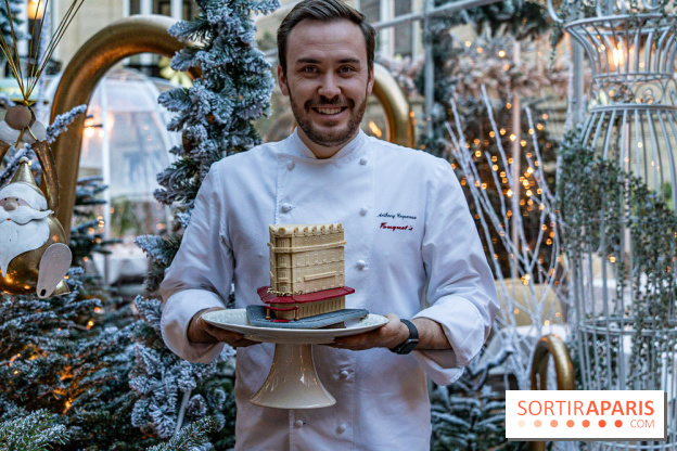 La bûche de Noël de l’Hôtel Barrière Le Fouquet’s Paris 2023 -  Anthony Coquereau
