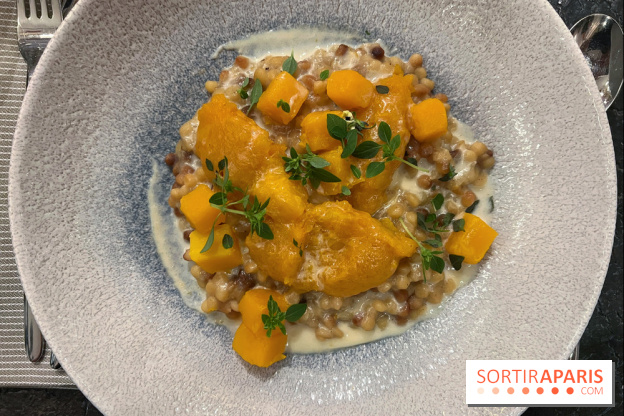 Ma Dame, le restaurant de l'hôtel Marignan Champs-Elysées - Risotto fregola sarda butternut
