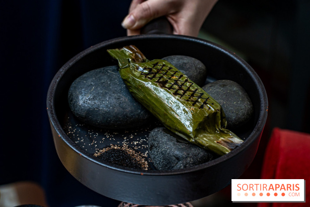 La Bauhinia par Quentin Testart au Shangri La Paris -  le bar de ligne en papillote