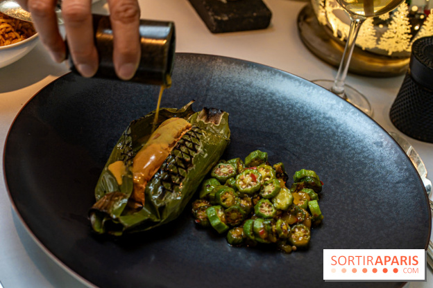 La Bauhinia par Quentin Testart au Shangri La Paris -  le bar de ligne en papillote
