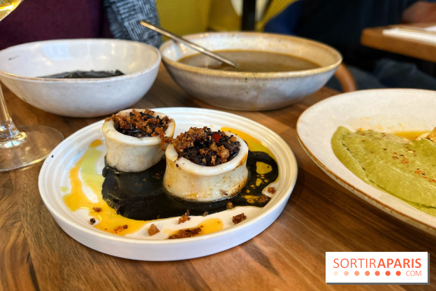 Pagaille - Encornets farcis, riz noir