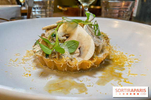 Café César restaurant bistronomique Clichy tarte champignons