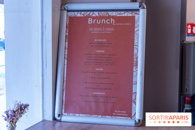 Maison Ambre Paris - restaurant, salon de thé et pâtisserie marocain  -  carte brunch - menu brunch