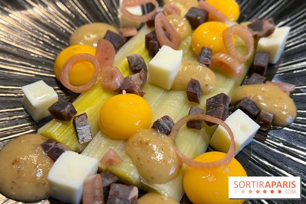 L'Evadé - Poireaux, jaune d'oeuf, cecina, moutarde