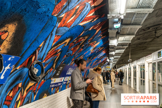 La station de Métro Châtelet re-décoré par des street-artistes