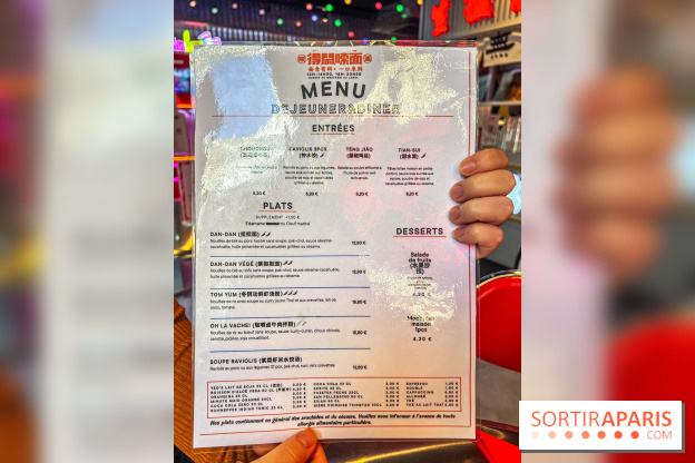 Nouilles Ban Ban restaurant  -carte - menu