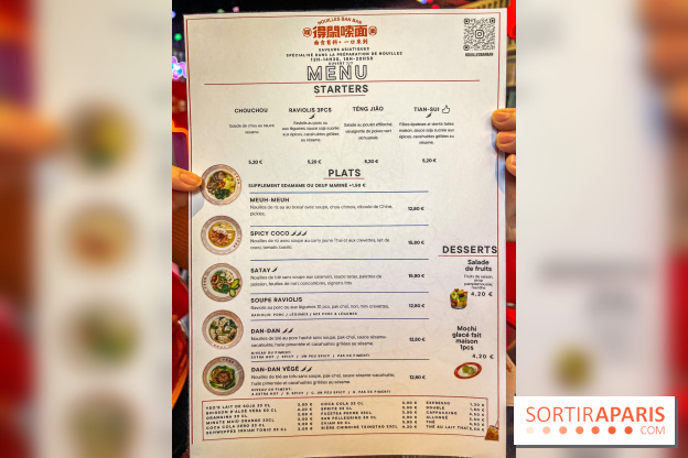 Nouilles Ban Ban restaurant  - carte - menu