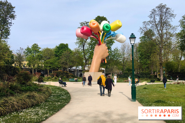 Visuel Paris 8e - printemps Jeff Koons jardin Champs Elysées 