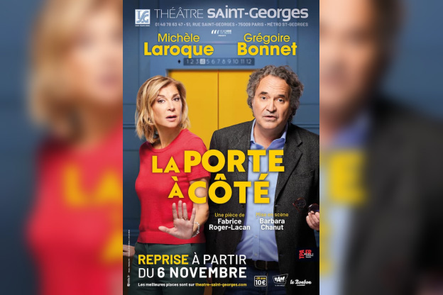 "La Porte à Côté" : une comédie romantique avec Michèle Laroque au Théâtre Saint-Georges