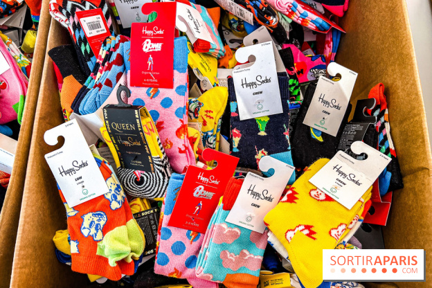 Destockage de chaussettes Happy Socks, adultes et enfants, à Paris