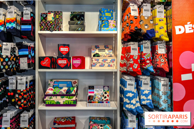Destockage de chaussettes Happy Socks, adultes et enfants, à Paris