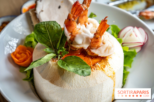 Q Bar, le bistrot et restaurant Thaïlandais à Paris -  curry vert thaï aux crevettes