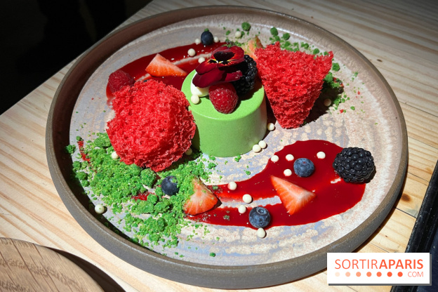 Marie Akaneya - Dessert matcha et fruits