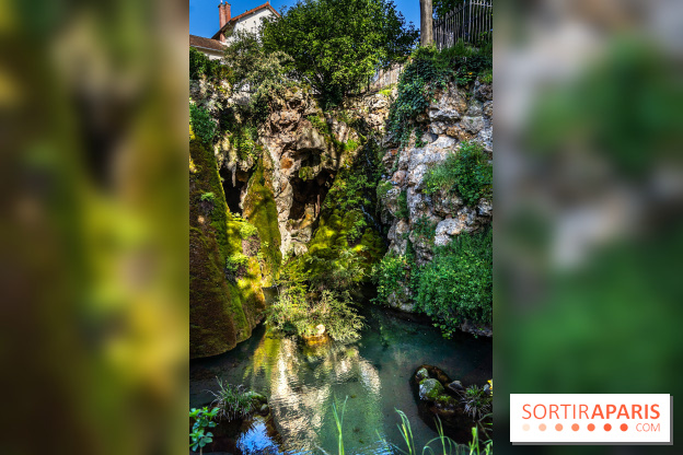 Parc du Dr Fauvel à Villennes sur Seine, grotte et cascades