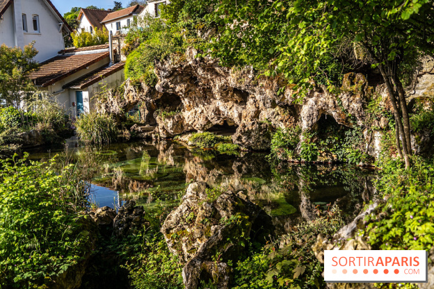 Parc du Dr Fauvel à Villennes sur Seine, grotte et cascades
