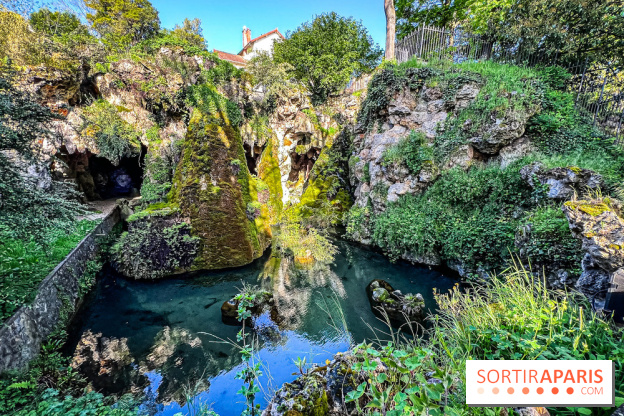 Parc du Dr Fauvel à Villennes sur Seine, grotte et cascades