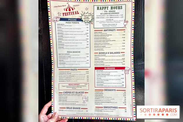 Festival, le café-restaurant rue Étienne Marcel  - carte - menu