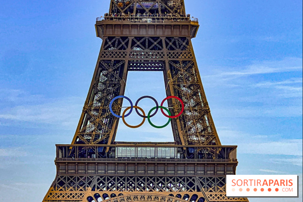 Tour Eiffel anneaux jeux olympiques Paris 2024