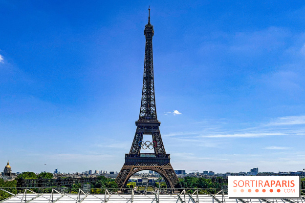 Tour Eiffel anneaux jeux olympiques Paris 2024