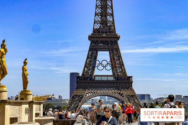 Tour Eiffel anneaux jeux olympiques Paris 2024