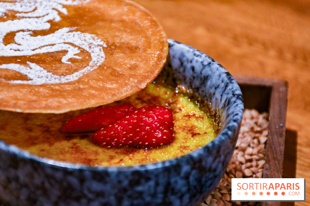Madame Fan, le restaurant gastronomique chinois à Paris - crème brûlée au Pandan - dessert