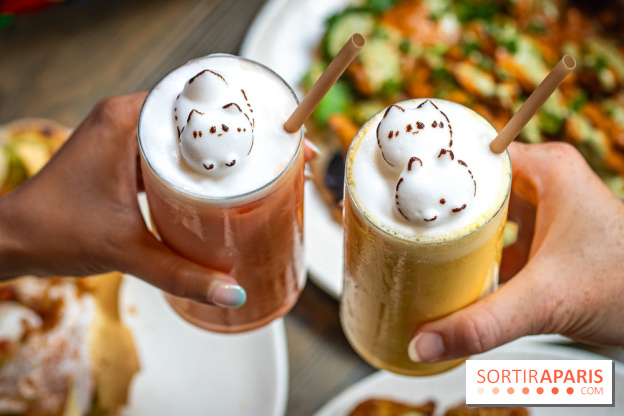 Brunch indien à Paris par Baranaan et Pingwoo -  lassis rose et mangue