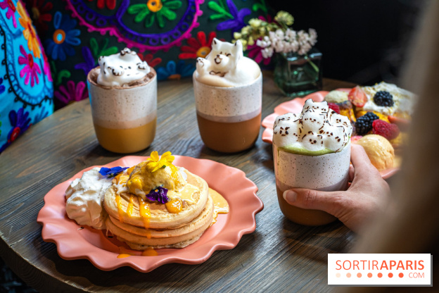 Brunch indien à Paris par Baranaan et Pingwoo -  Indian pancake et latte chat 3D