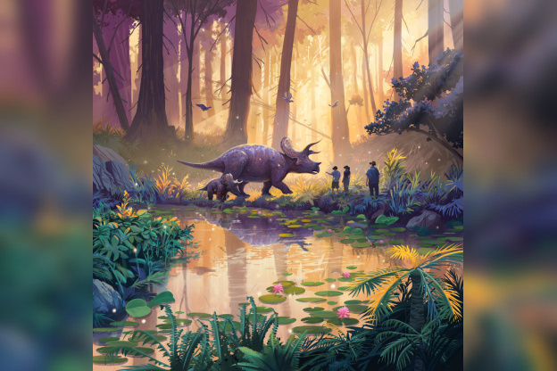 Campagne #33483 - Mondes Disparus Triceratops 67cm