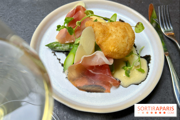 Le Potager, Roch Hotel & Spa - Oeuf croustillant, légumes, sauce sésame noir