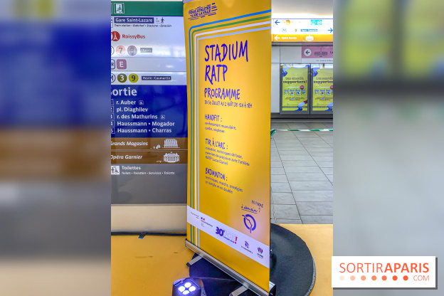 JO de Paris 2024 : animations sportives Stadium RATP à la station Auber - IMG 9279