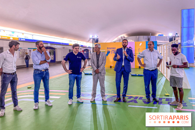 JO de Paris 2024 : animations sportives Stadium RATP à la station Auber - IMG 9284