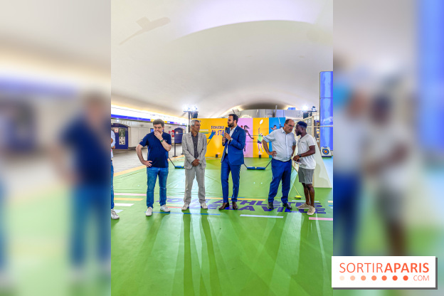 JO de Paris 2024 : animations sportives Stadium RATP à la station Auber - IMG 9285