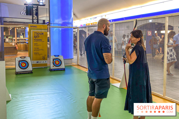 JO de Paris 2024 : animations sportives Stadium RATP à la station Auber - IMG 9299