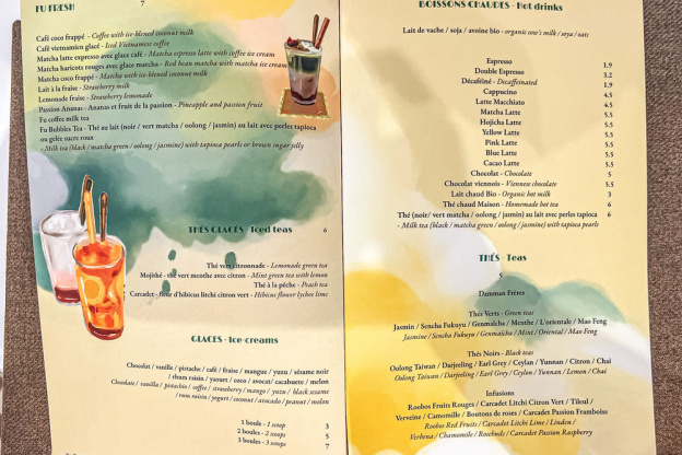 Fu Castella : pâtisserie - salon de thé dans le Marais, goûter et tea time - carte - menu