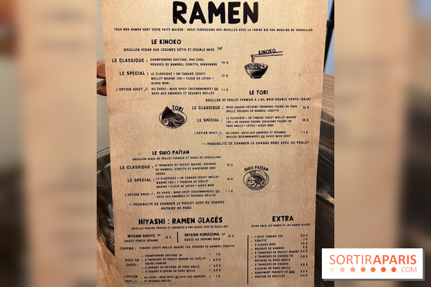 Gaijin Ramen restaurant - menu - carte