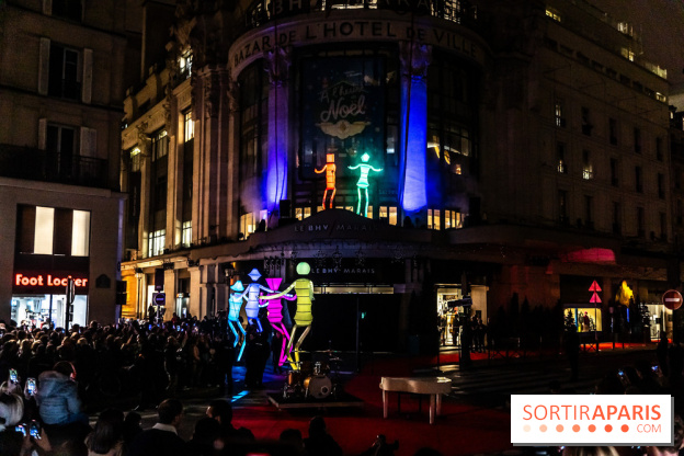 Inauguration des vitrines et décorations de Noël du BHV Marais 2024 avec Léna Mahfouf, Adriana Karembeu et Marc Lavoine -  A7C5954