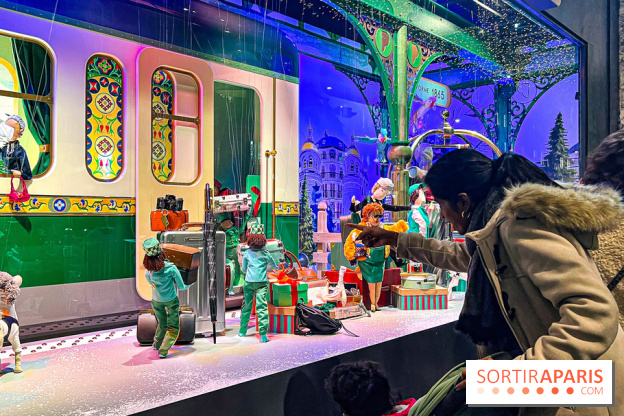 Les vitrines de Noël 2024 du Printemps Haussmann avec Juliette Binoche - image00044