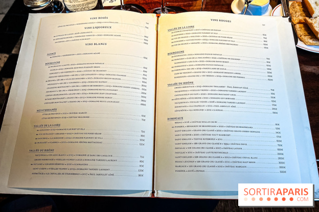 Brasserie Émil à Paris - carte - menu