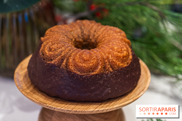 La Bûche de Noël 2024 et créations de Fête du Cheval Blanc par Maxime Frédéric et son équipe -  cake marbré