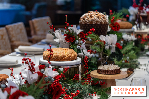 La Bûche de Noël 2024 et créations de Fête du Cheval Blanc par Maxime Frédéric et son équipe -  table de Noël