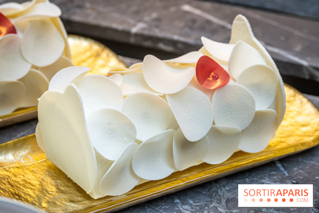 La bûche coffrets de Noël en trompe l'œil de Ladurée 2024 par Julien Alvarez et les créations de fête -  A7C2310