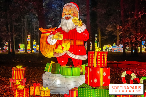 L'Odyssée Lumineuse 2024, le parcours de lumières au Parc Floral - les photos - Père Noël - cadeaux