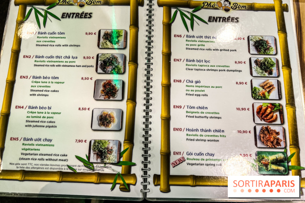 Pho Bom, le restaurant vietnamien, temple du pho et des nouilles Paris 13e - carte - menu - tarifs - prix