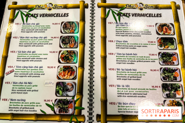 Pho Bom, le restaurant vietnamien, temple du pho et des nouilles Paris 13e - carte - menu - tarifs - prix
